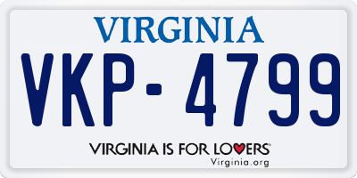 VA license plate VKP4799