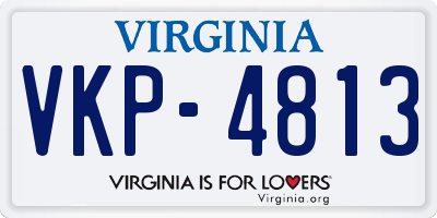 VA license plate VKP4813