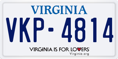 VA license plate VKP4814