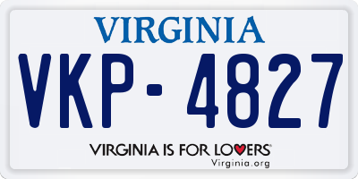 VA license plate VKP4827