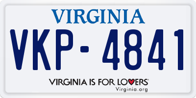 VA license plate VKP4841