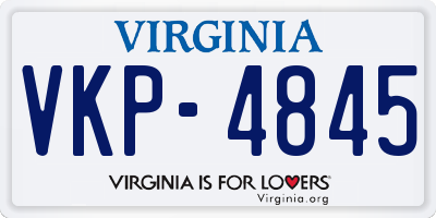 VA license plate VKP4845