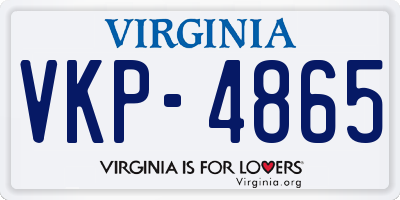VA license plate VKP4865