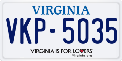 VA license plate VKP5035