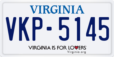 VA license plate VKP5145