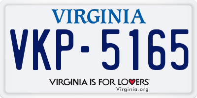 VA license plate VKP5165