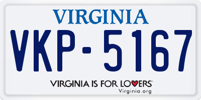 VA license plate VKP5167