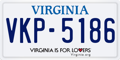 VA license plate VKP5186