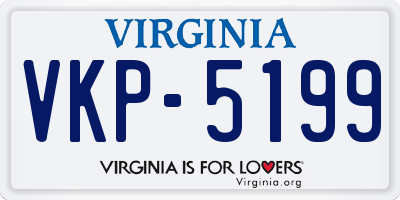 VA license plate VKP5199