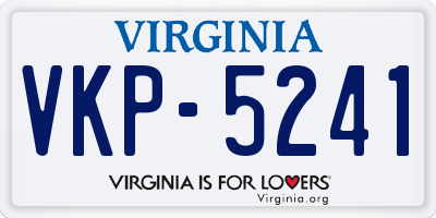 VA license plate VKP5241