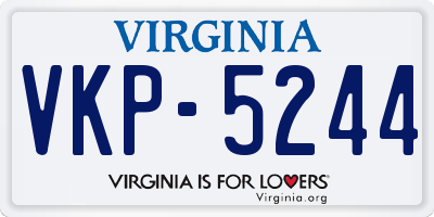 VA license plate VKP5244