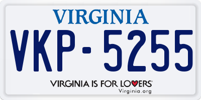 VA license plate VKP5255