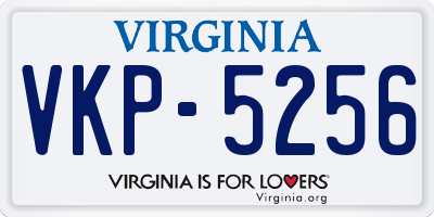 VA license plate VKP5256