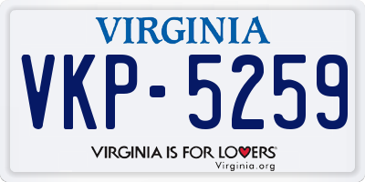 VA license plate VKP5259