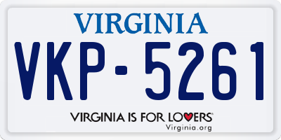 VA license plate VKP5261