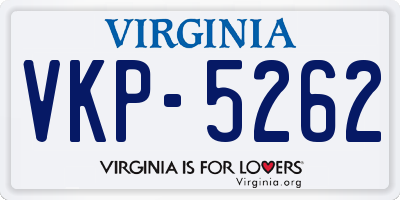 VA license plate VKP5262