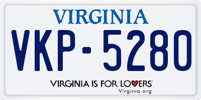 VA license plate VKP5280