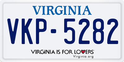 VA license plate VKP5282