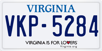 VA license plate VKP5284
