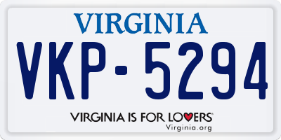 VA license plate VKP5294