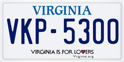 VA license plate VKP5300