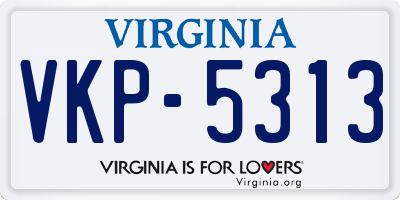 VA license plate VKP5313