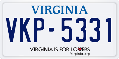 VA license plate VKP5331