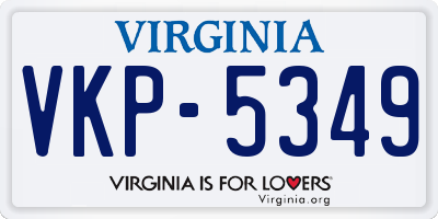 VA license plate VKP5349