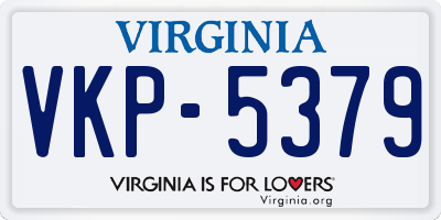 VA license plate VKP5379
