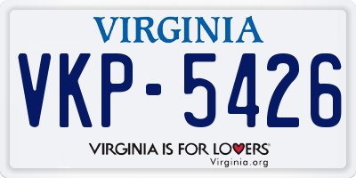 VA license plate VKP5426