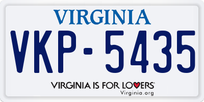 VA license plate VKP5435