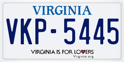 VA license plate VKP5445