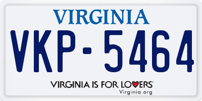 VA license plate VKP5464
