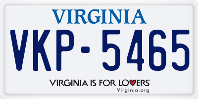 VA license plate VKP5465