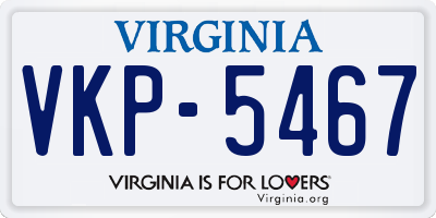 VA license plate VKP5467