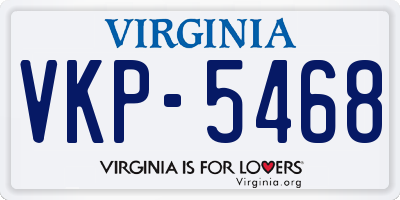 VA license plate VKP5468