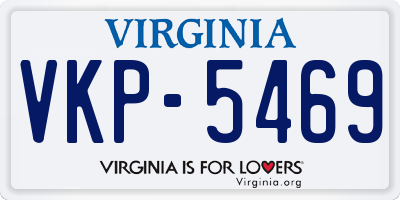 VA license plate VKP5469