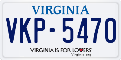 VA license plate VKP5470
