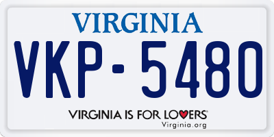 VA license plate VKP5480