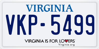 VA license plate VKP5499