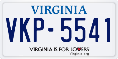 VA license plate VKP5541