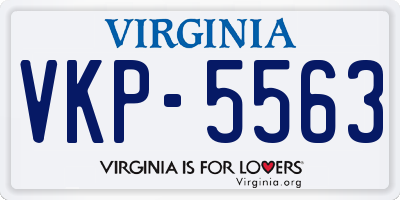 VA license plate VKP5563