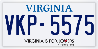VA license plate VKP5575