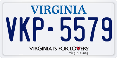 VA license plate VKP5579