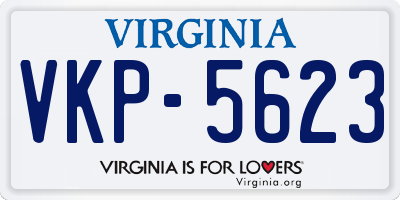 VA license plate VKP5623