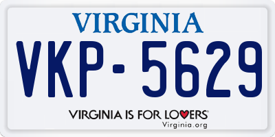 VA license plate VKP5629