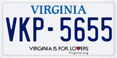 VA license plate VKP5655