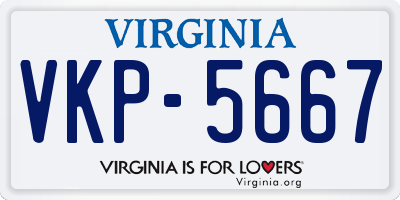 VA license plate VKP5667