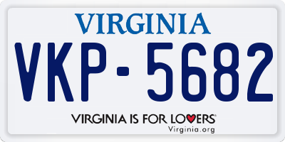VA license plate VKP5682