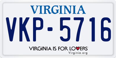 VA license plate VKP5716